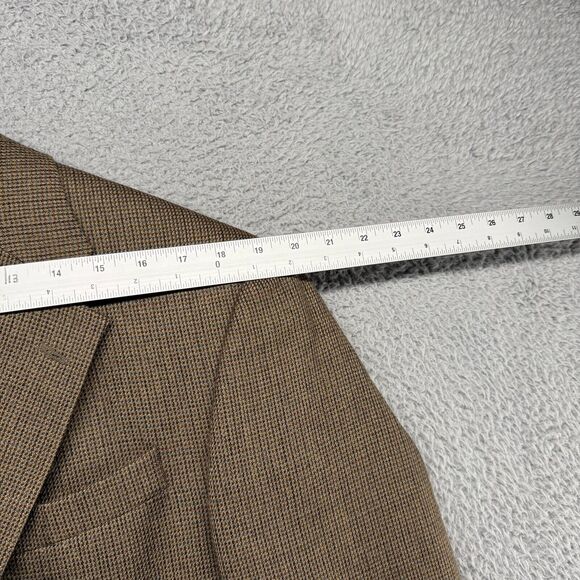 Oscar De La Renta Jacket Men's 40 Regular Brown Lambswool Sport Coat Two Button - Picture 2 of 12